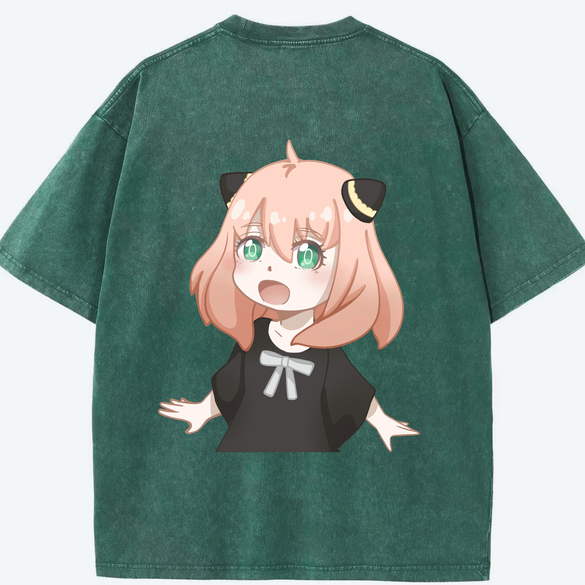 （画像用） SPY×FAMILY间谍家家酒 綿100% ヴィンテージ風 半袖Tシャツ（背面プリント）
